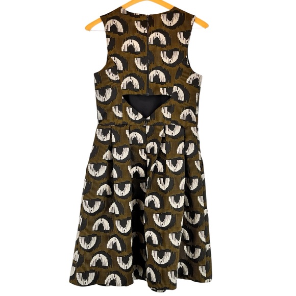 Anthropologie Hunter Dixon by Hunter Bell Adette Dress Olive Green Black Sz 2 - Picture 5 of 13